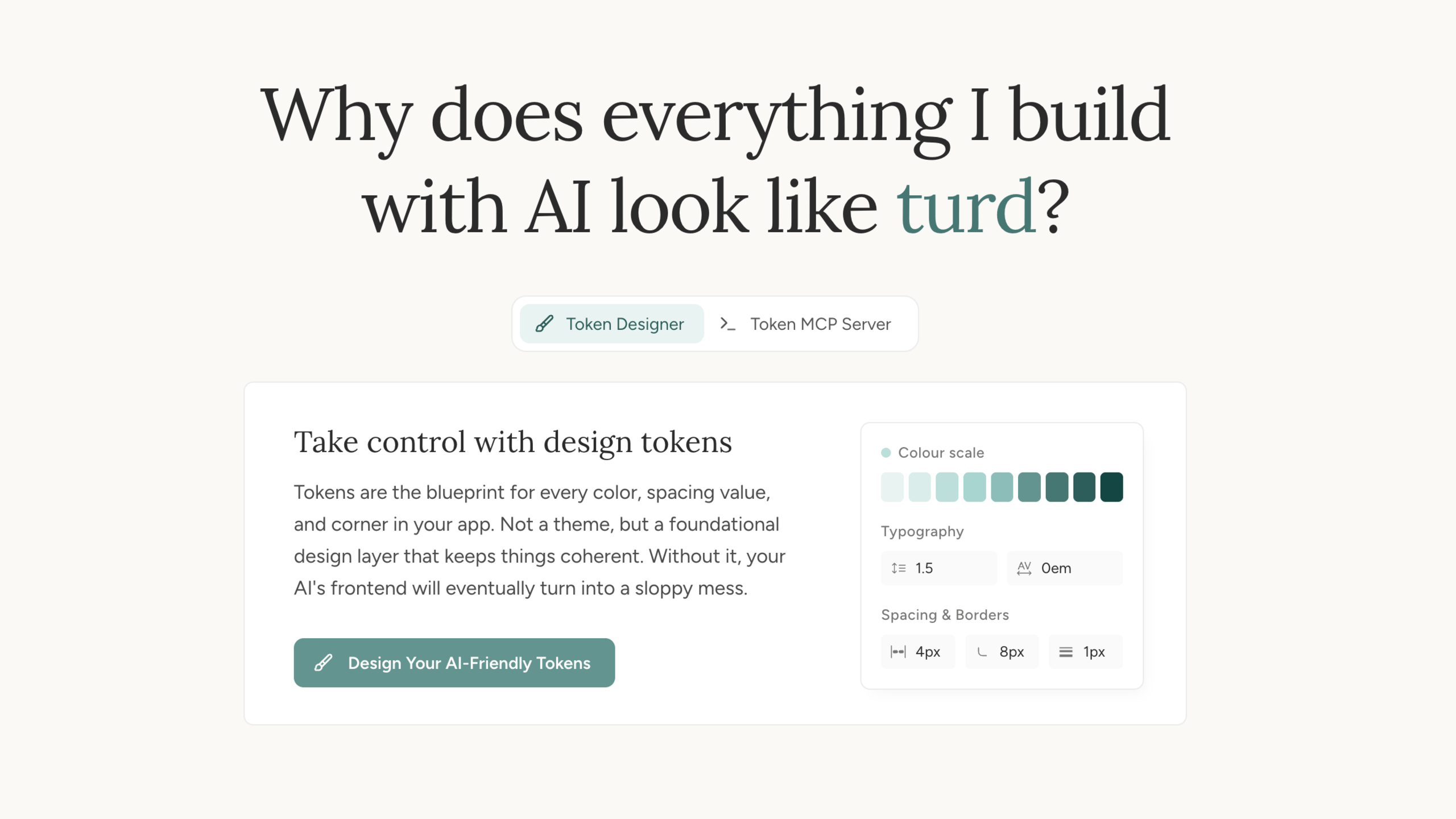 Teaching AI assistants to design consistently with a tokenised vocabulary and OKLCH colour theory