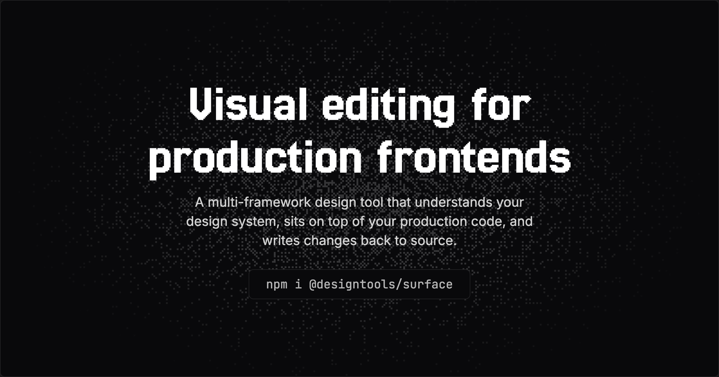 A multi-framework CLI design tool with both AI and deterministic edit modes