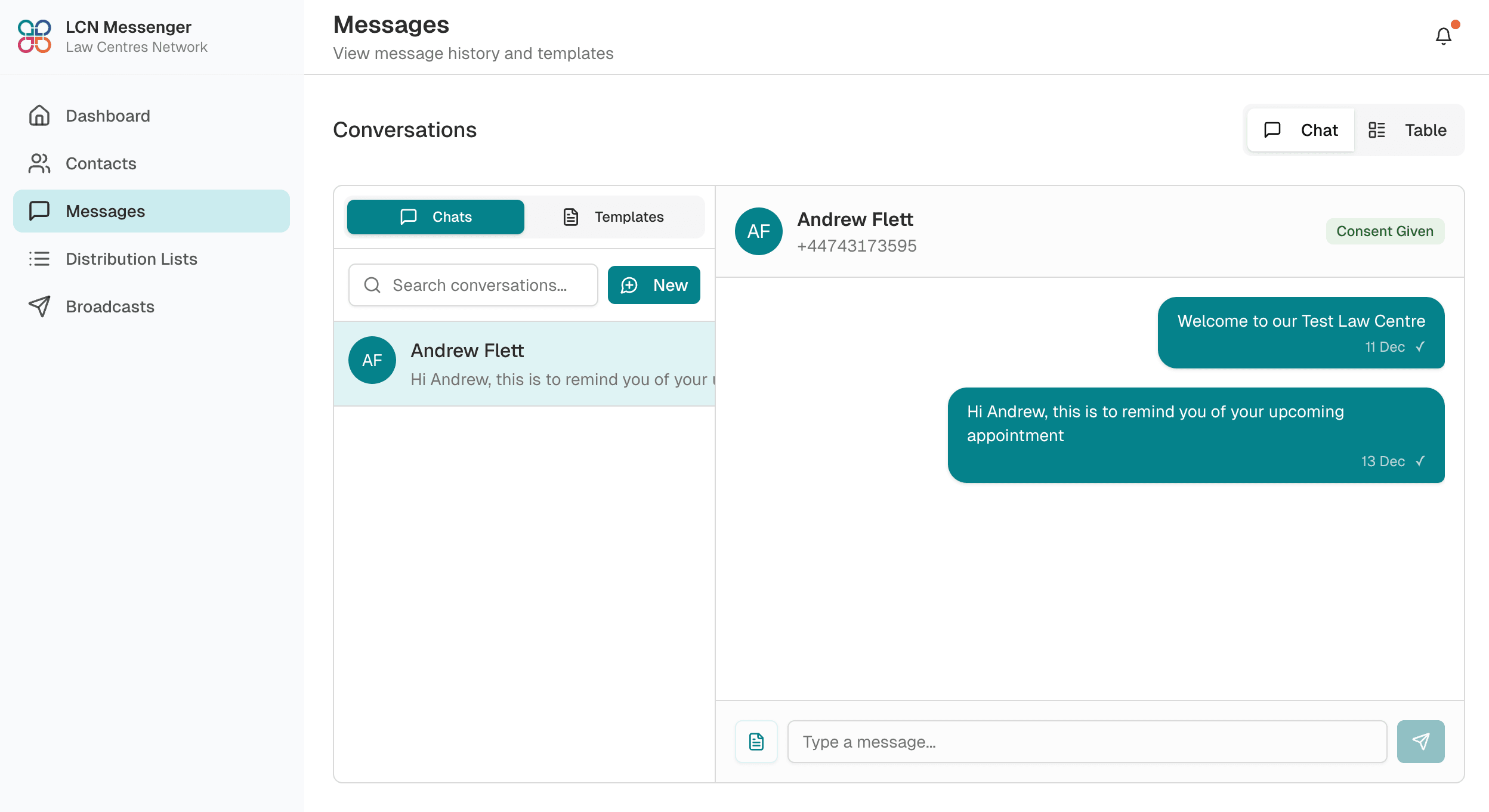 LCN Messenger: secure, compliant messaging for the Law Centres Network